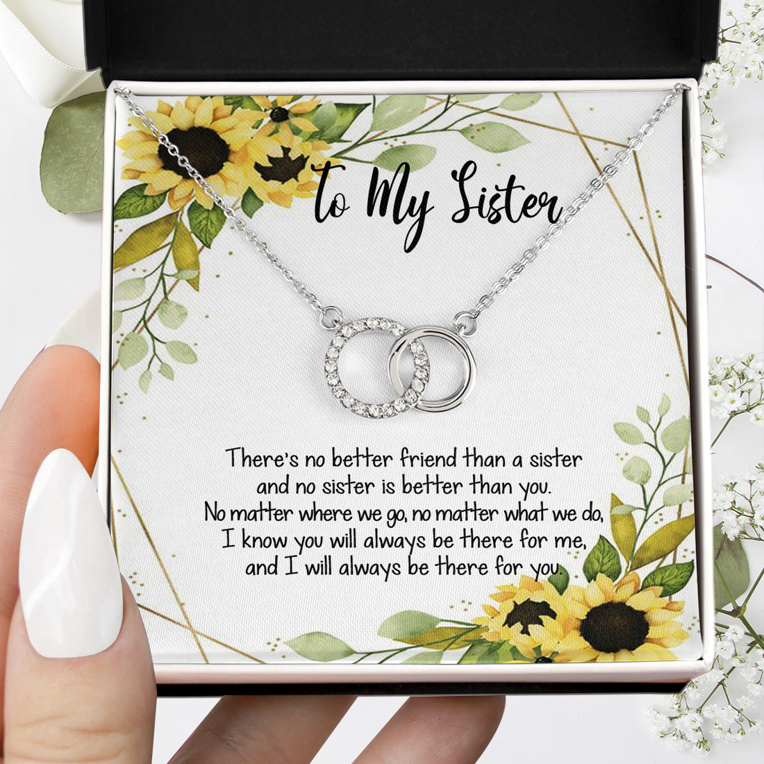 There's No Better Friend Than A Sister, Sister Pair Necklace, Birthday Gift For Sister, Matching Sister Necklaces