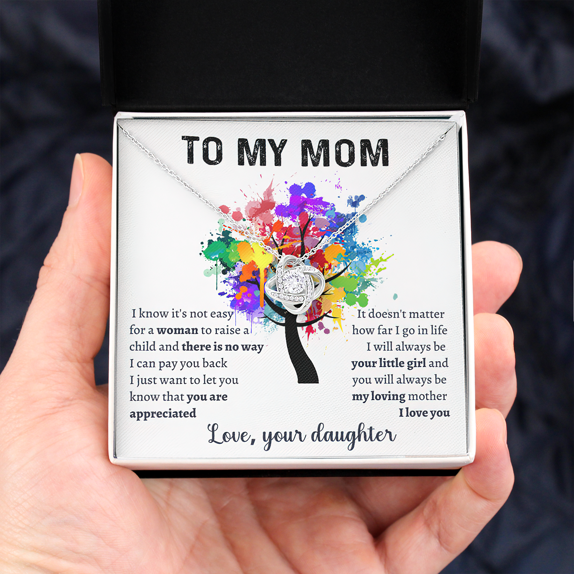 Gift for mother from daughter- you will always be my loving mother
