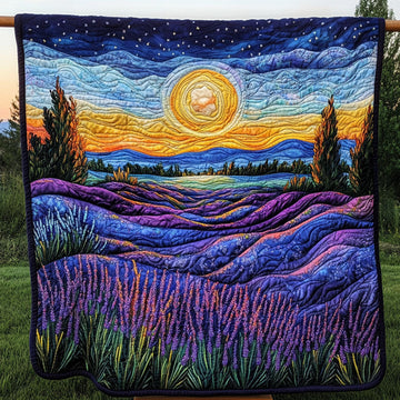 Moonlight Lavender Quilted Blanket Christmas Bedroom Decor Flower Lavender Presents - Marykun