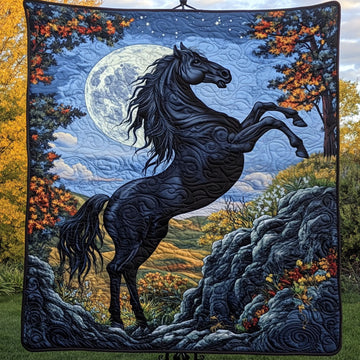 Moonlit Spirit Quilted Blanket Sofa Couch Throw Blanket Horsey Gifts For Friends - Marykun
