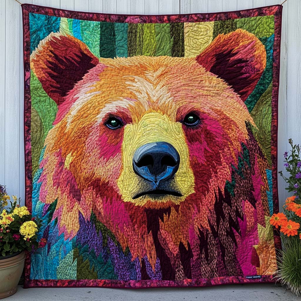 Mountain Echo Bear Quilted Blanket Bedroom Decor Christmas Unique Bear Gifts - Marykun