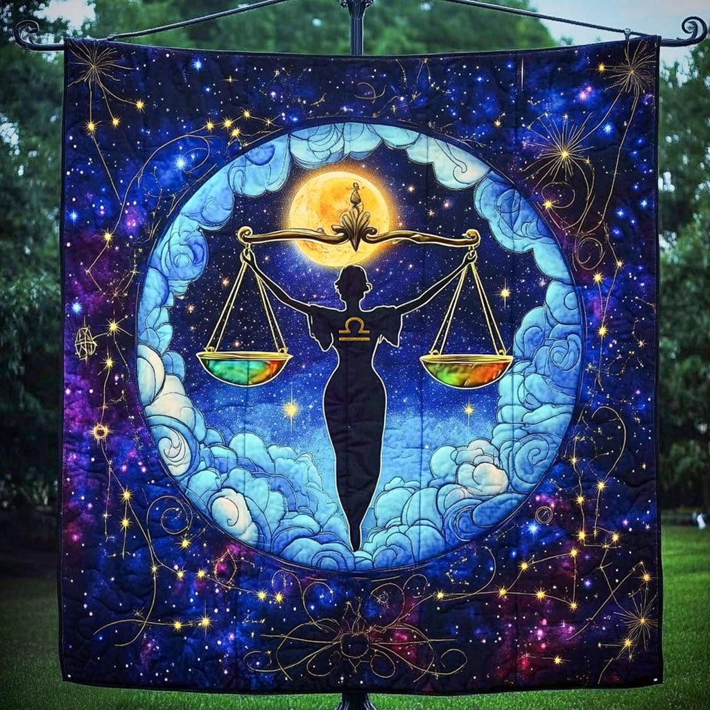 Mystic Libra Goddess Quilted Blanket Christmas Throw Blanket Libra Gift Ideas - Marykun