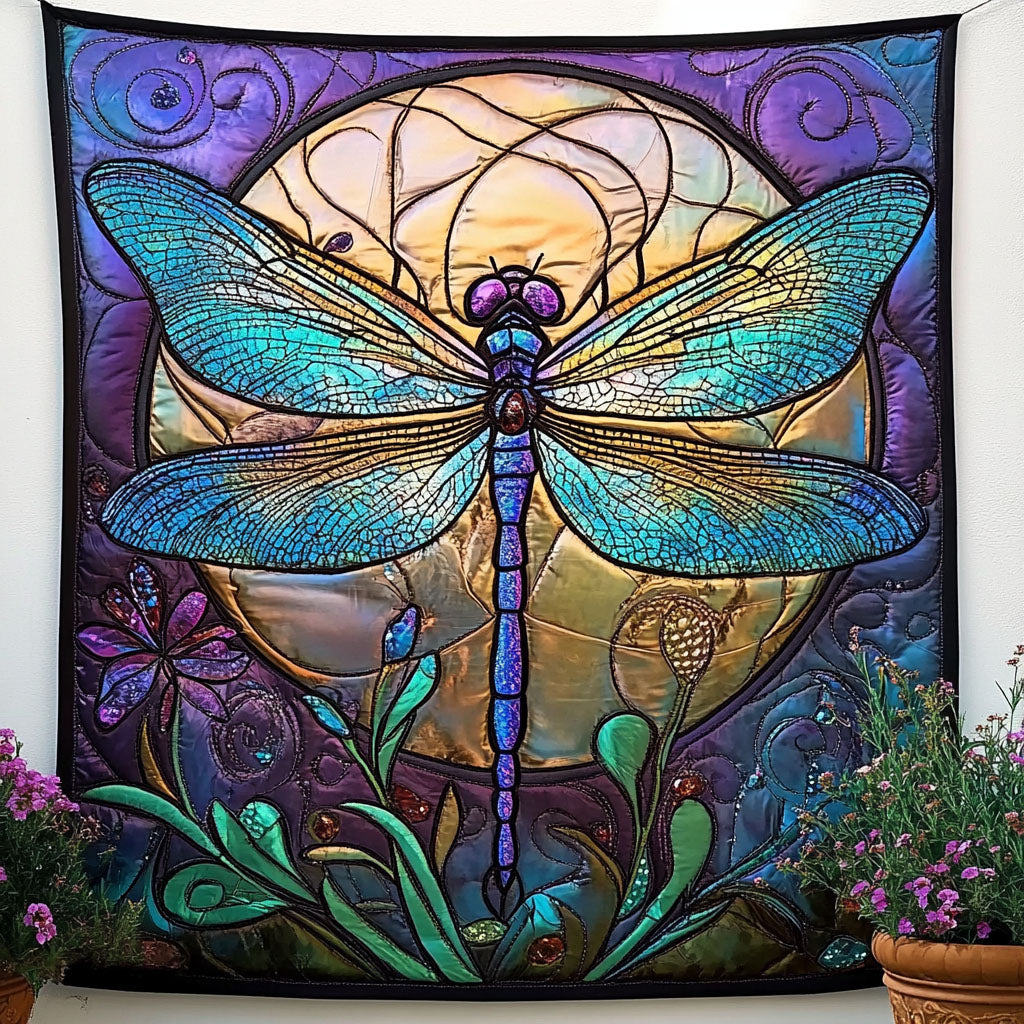 Mystic Moon Quilted Blanket Bedroom Decor Christmas Dragonfly Gift Items - Marykun