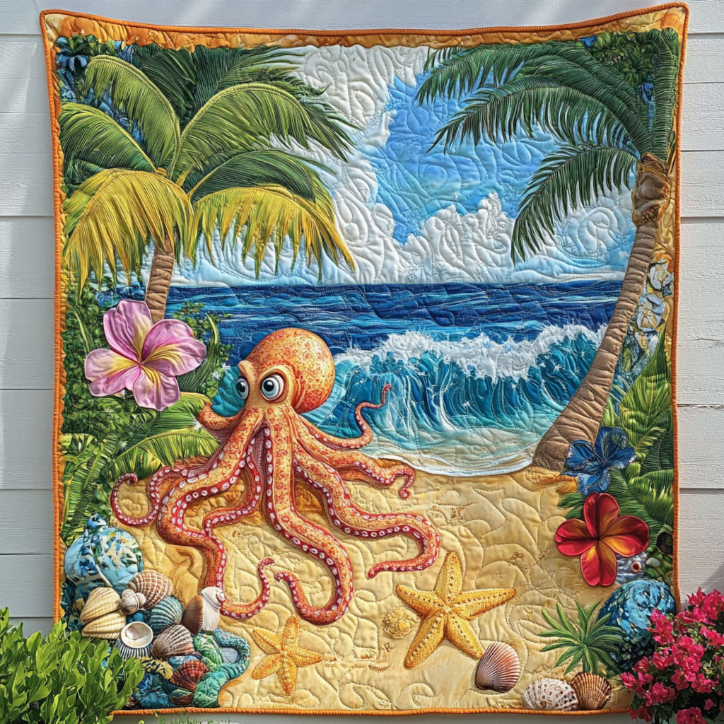 Mystic Tentacle Quilted Blanket Winter Decor Blanket Octopus Gifts For Him Her - Marykun