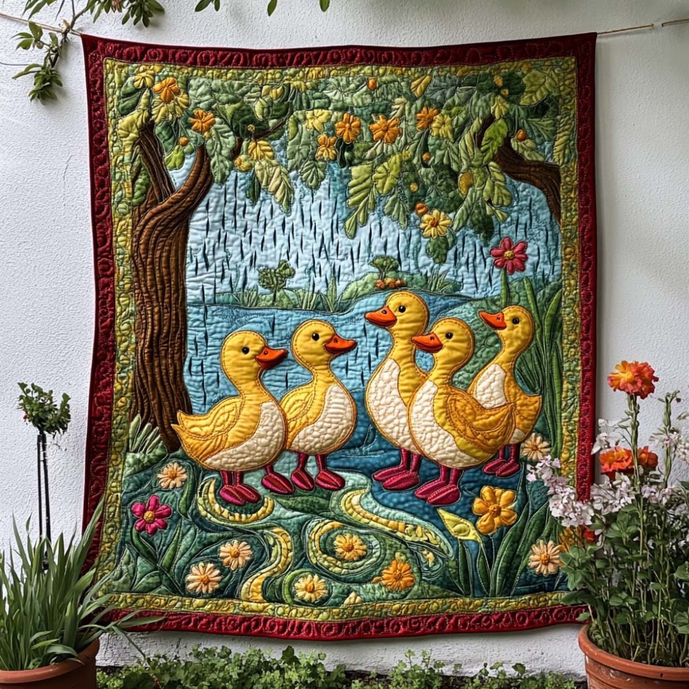 Nature Duck Path Quilted Blanket Christmas Bedroom Decor Duck Christmas Presents - Marykun