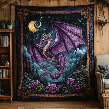 Night Dragon Quilted Blanket Best Couch Throw Blanket Dragon Presents For Men - Marykun