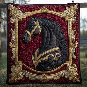 Noble Horse Quilted Blanket Holiday Throw Blanket Religious Christmas Presents - Marykun