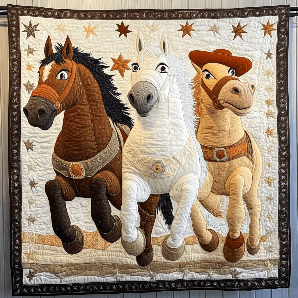 Noble Horse Quilted Blanket Winter Decor Blanket Horse Gifts For Equestrian Riders - Marykun