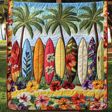 Ocean Breeze Quilted Blanket Christmas Bedroom Decor Unique Gifts For Surfers - Marykun