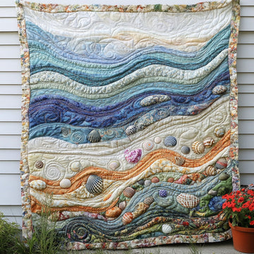 Oceanic Rhythm Quilted Blanket Bedroom Decor Christmas Presents For Ocean Lovers - Marykun