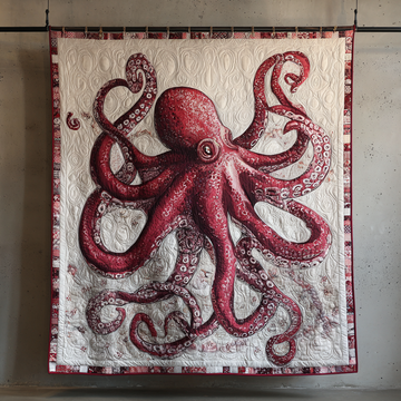 Octopus Escape Quilted Blanket Bedroom Xmas Decor Dragonfly Gifts For Women - Marykun