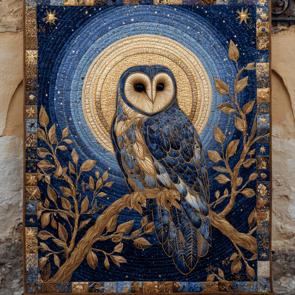 Owl Grace Quilted Blanket Bedroom Decor Gift For Someone Who Loves Dragonflies - Marykun