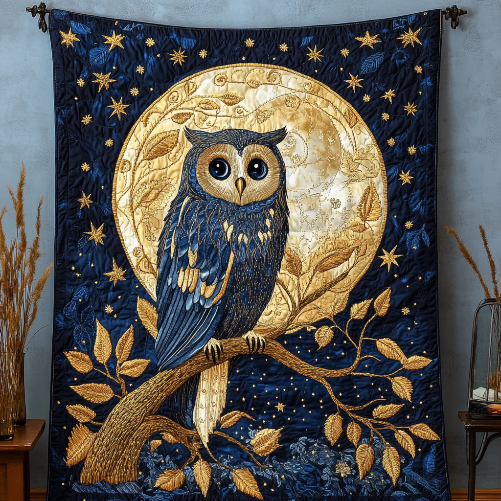 Owl Reflection Quilted Blanket Holiday Throw Blanket Octopus Gifts For Adults - Marykun