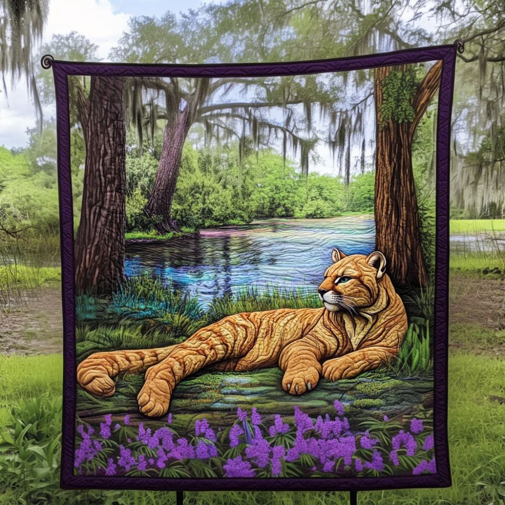 Panther Rest Quilted Blanket Sofa Couch Throw Blanket Best Gifts For Wildlife Lovers - Marykun
