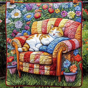 Patchwork Nap Quilted Blanket Nice Throw Blanket Cat Gifts For Him Her - Marykun