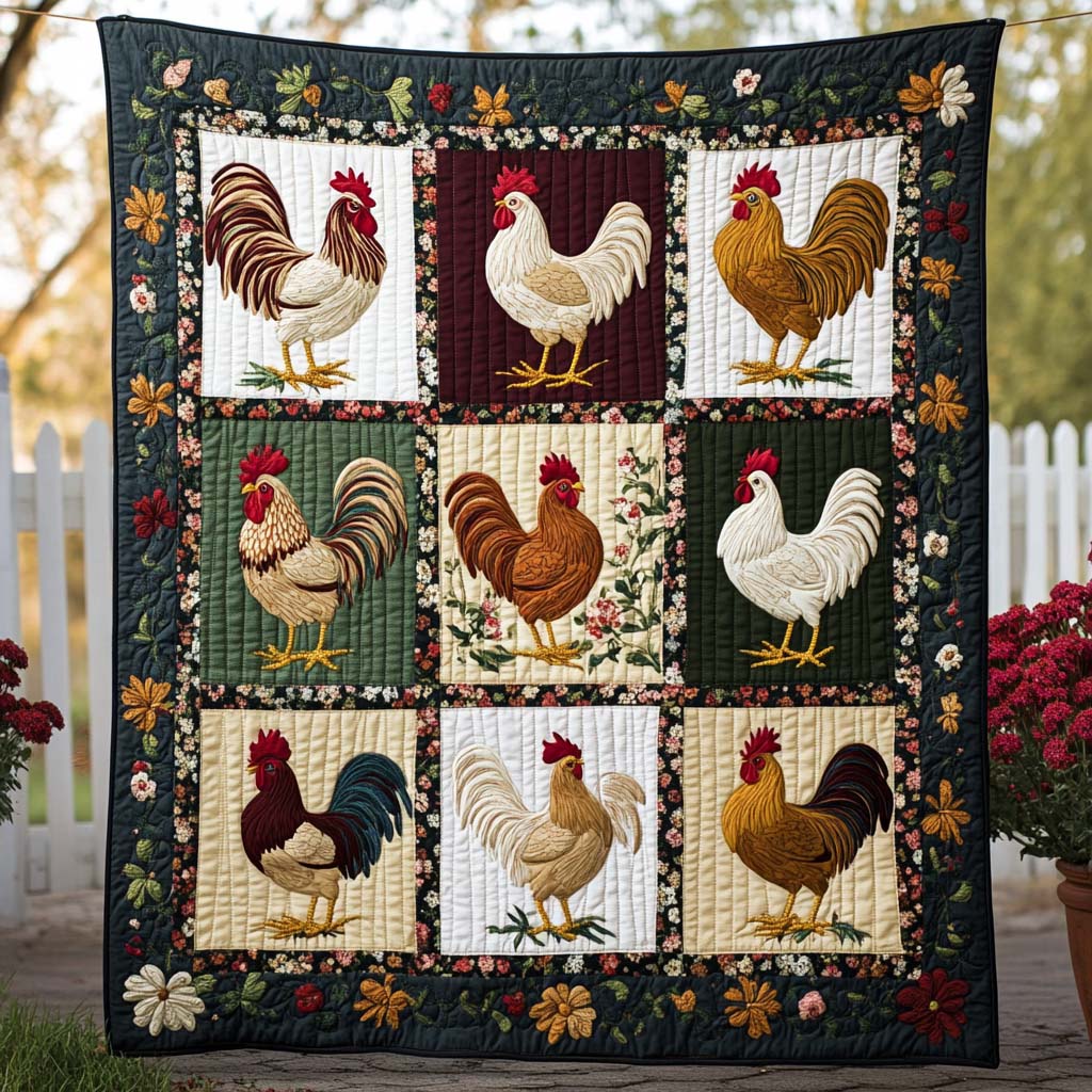 Patchwork Peckers Quilted Blanket Holiday Throw Blanket African American Heritage Month Gifts - Marykun