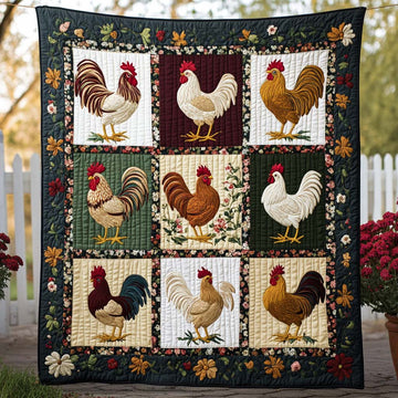 Patchwork Peckers Quilted Blanket Holiday Throw Blanket African American Heritage Month Gifts - Marykun