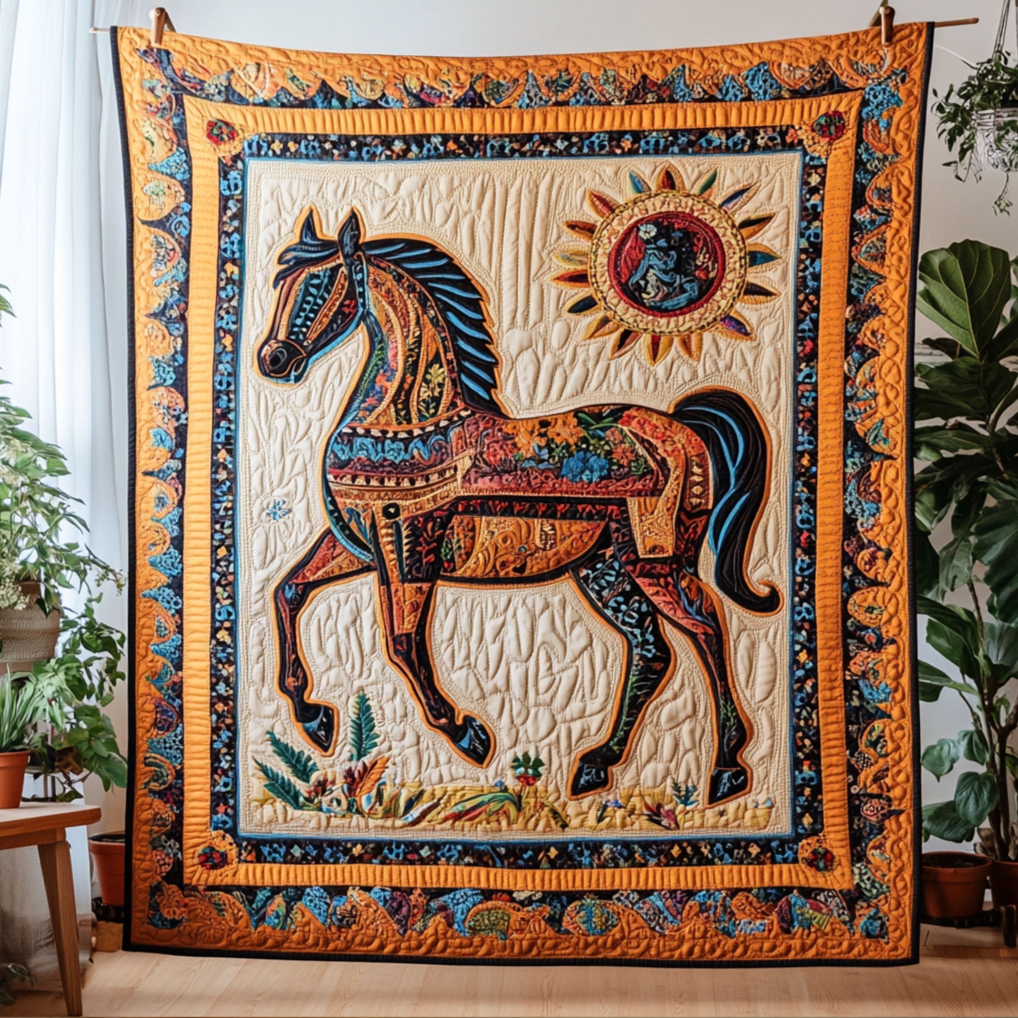 Patchwork Trot Quilted Blanket Xmas Holiday Gift Ideas For Horse Owners - Marykun