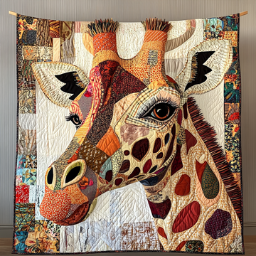 Patchy Pride Quilted Blanket Holiday Throw Blanket Presents For Giraffe Lovers - Marykun