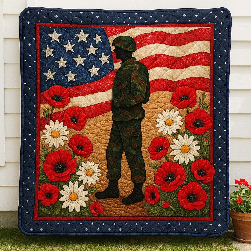 Patriot Ground Quilted Blanket Best Throw Blanket Best Patriotic Gifts - Marykun