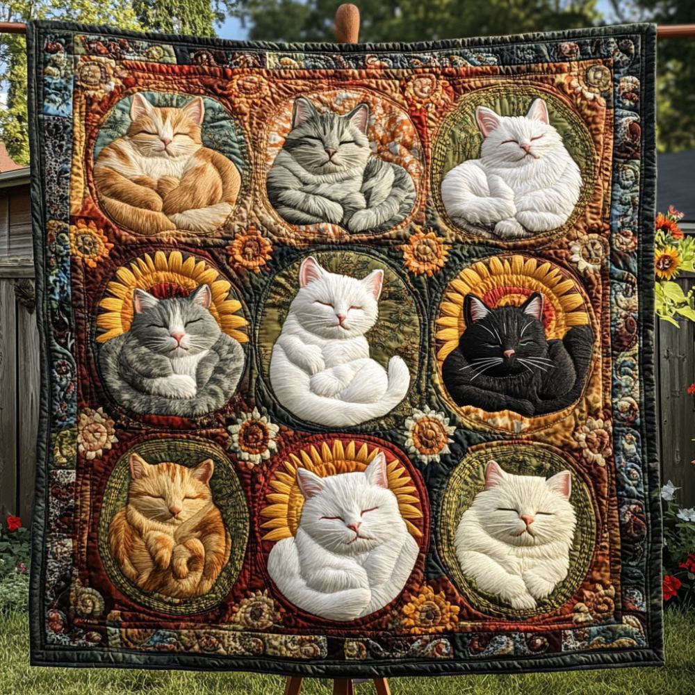 Pawsitive Vibes Quilted Blanket Bed Christmas Decor Christian Gifts For Men - Marykun