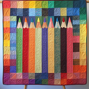 Pencil Patch Quilted Blanket Cozy Home Bedding Back To School Gifts For Teachers - Marykun