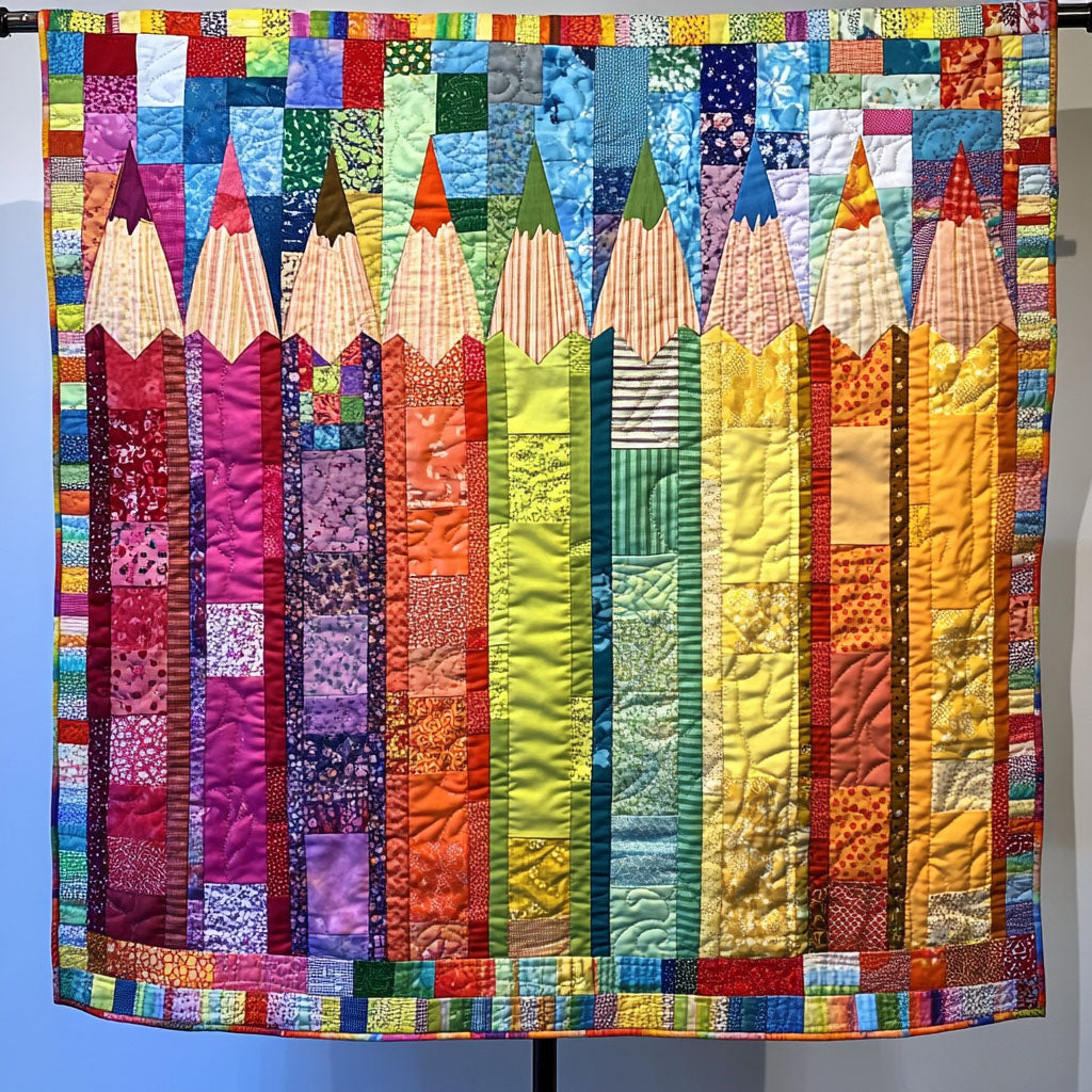 Pencil Perfect Quilted Blanket Xmas Holiday Back To School Gifts For Students - Marykun