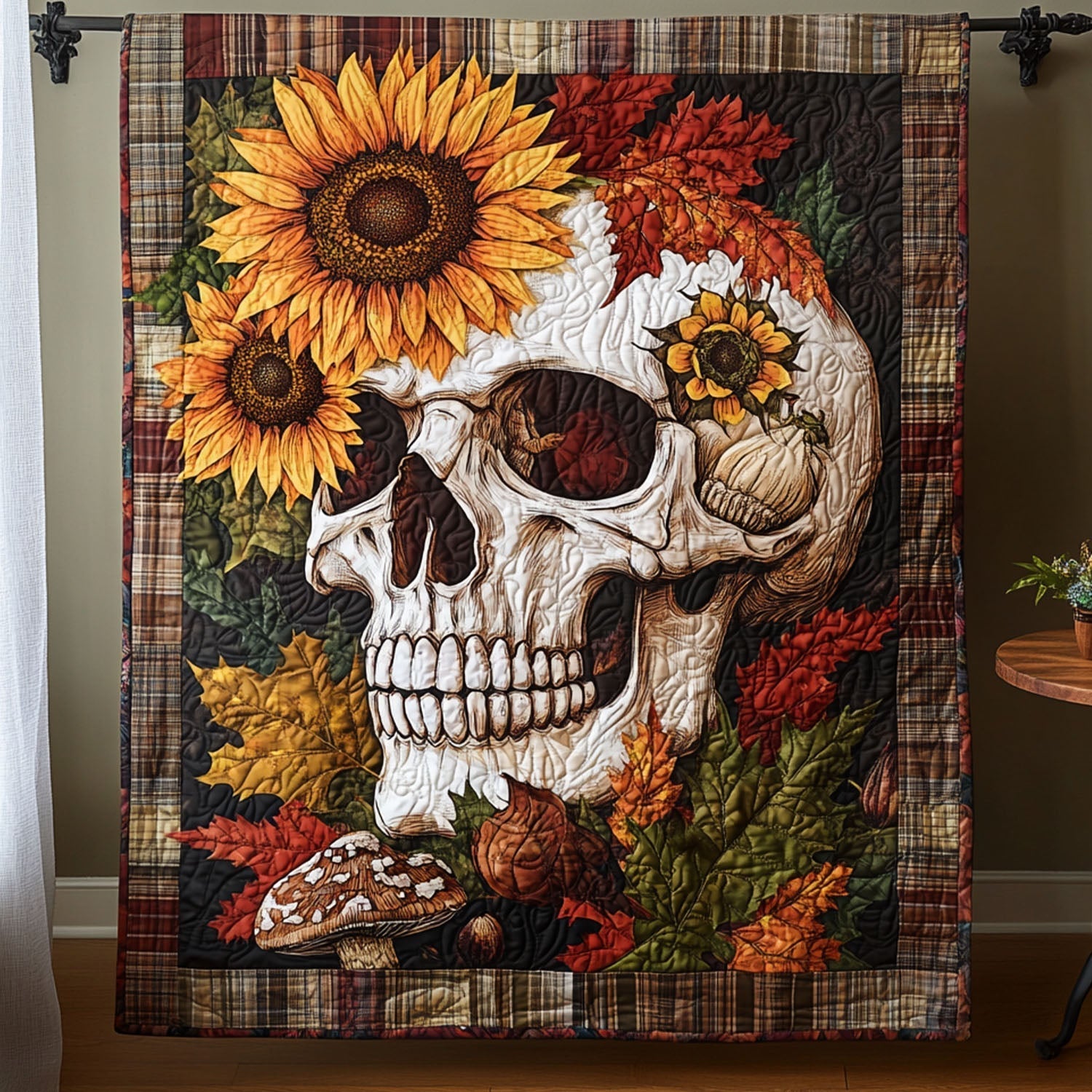 Petal Bones Quilted Blanket Cute Throw Blanket Labrador Gifts For Dog Lovers - Marykun