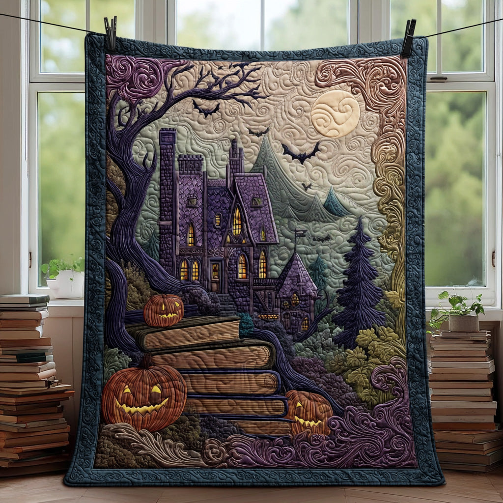 Pumpkin Whisper Quilted Blanket Cute Halloween Blanket Unique Skull Gifts For Him - Marykun