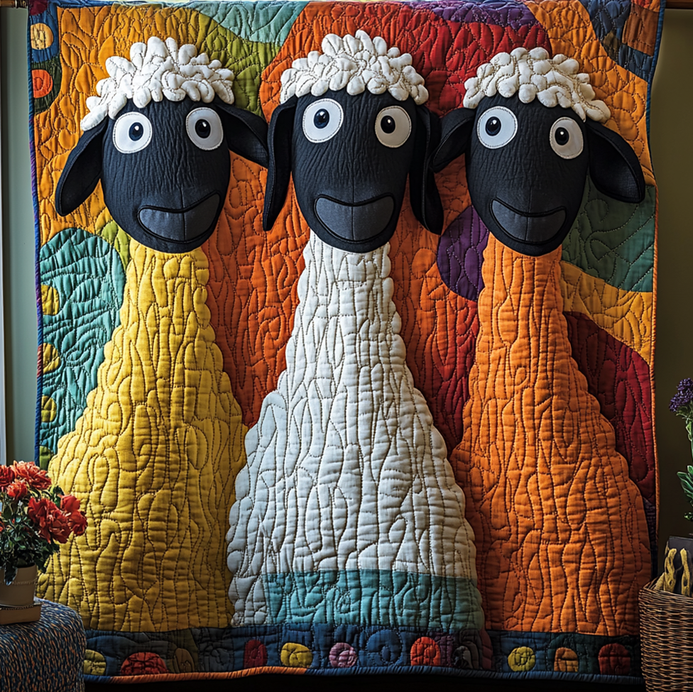 Quirky Sheeps Quilted Blanket Sofa Couch Throw Blanket Christmas Gifts For Sheep Farmers - Marykun