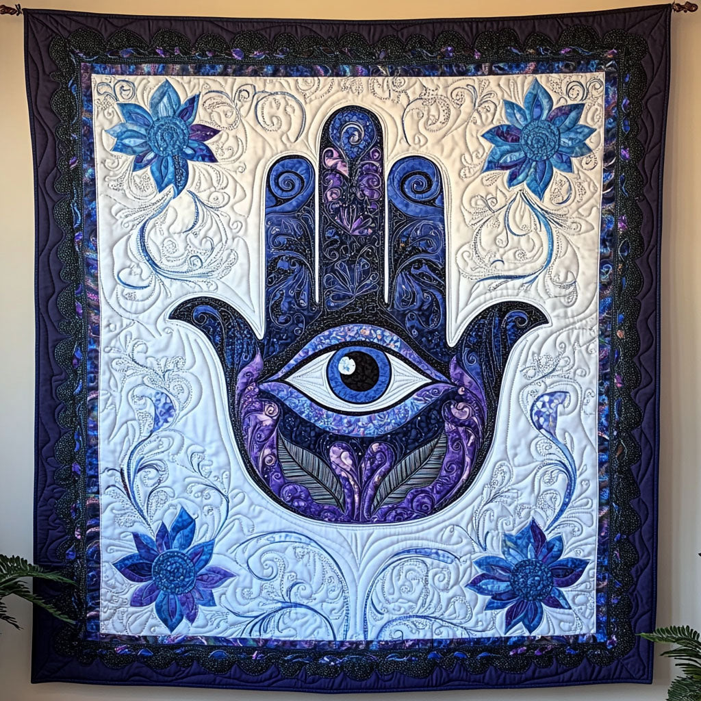 Radiant Protection Quilted Blanket Cute Bedroom Decor Lotus Gifts For Mom - Marykun