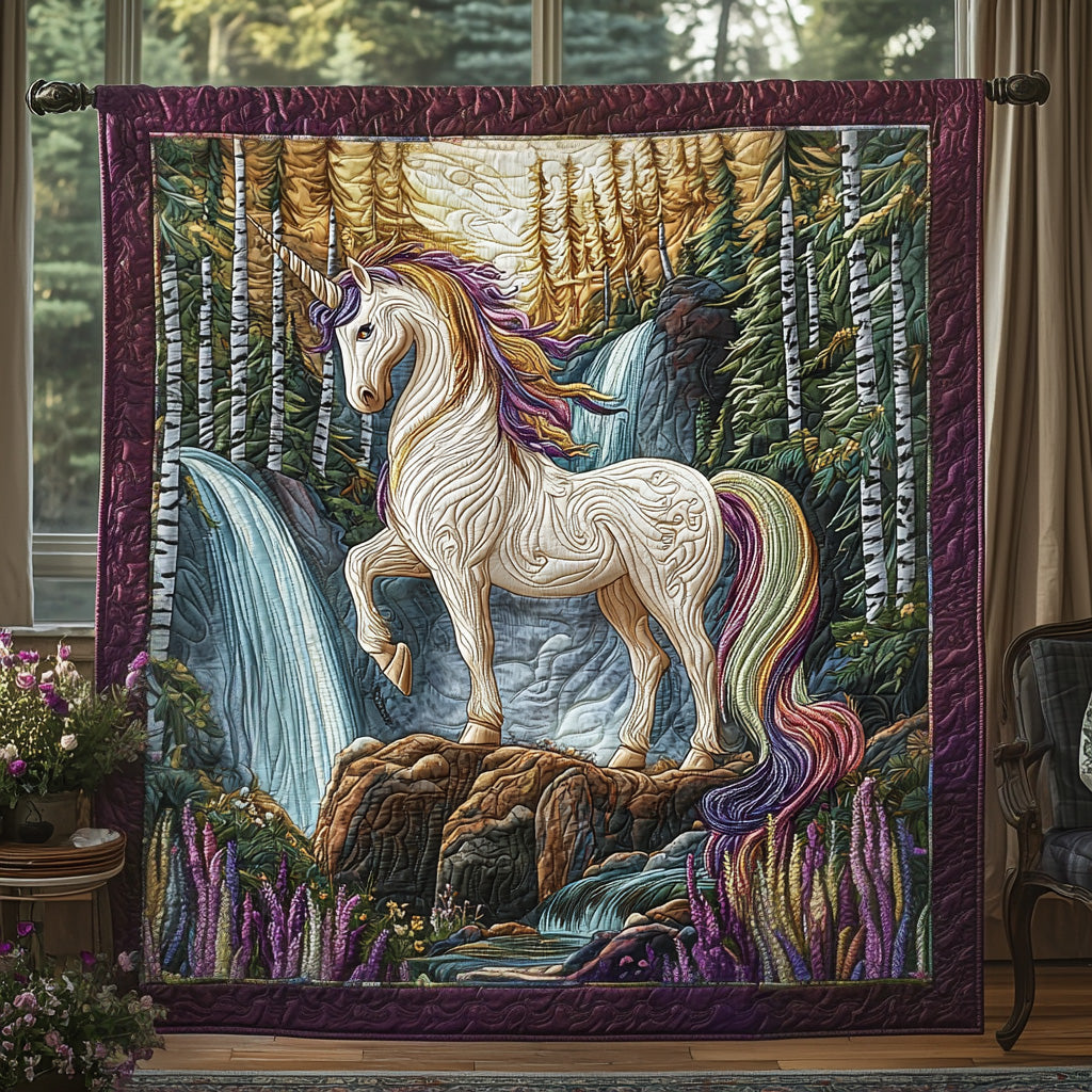 Radiant Unicorn Quilted Blanket Best Throw Blanket Best Deer Gifts For Christmas - Marykun