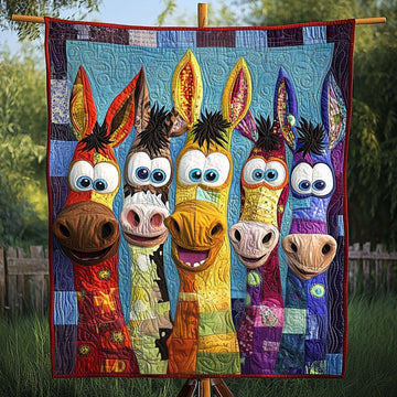 Rainbow Rascals Quilted Blanket Christmas Room Decor Donkey Present Ideas - Marykun