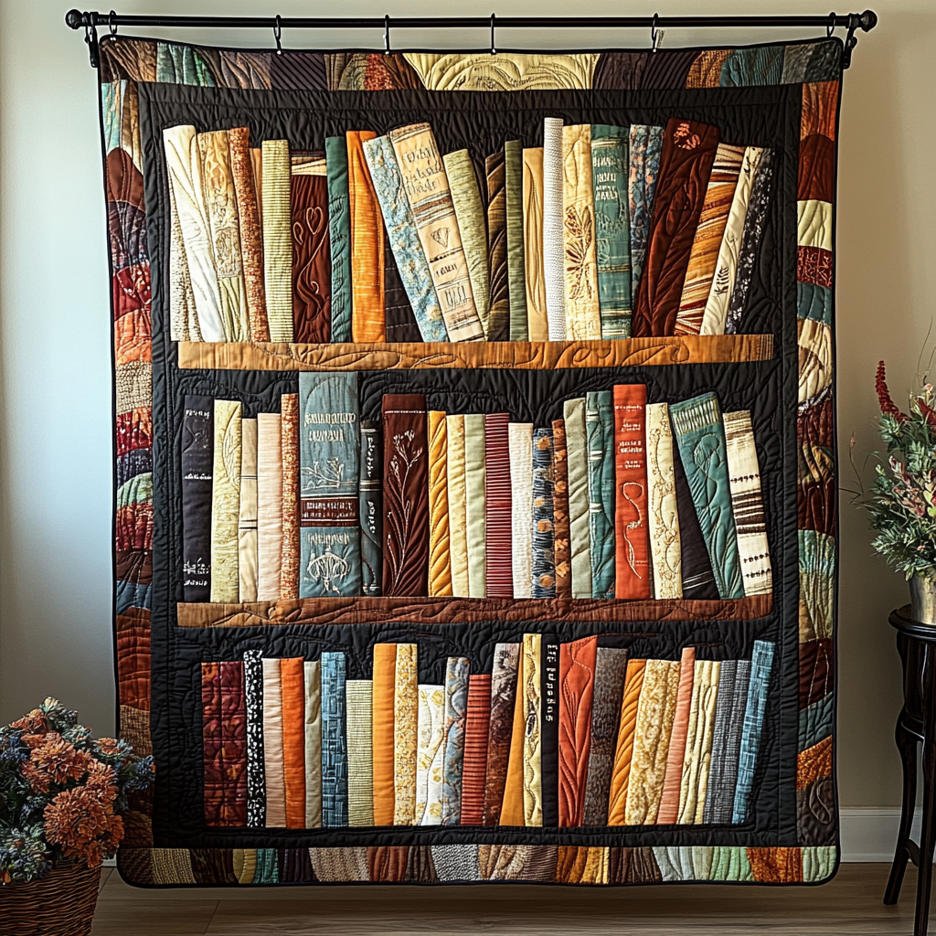 Reading Retreat Quilted Blanket Best Couch Throw Blanket Book Themed Birthday Presents - Marykun