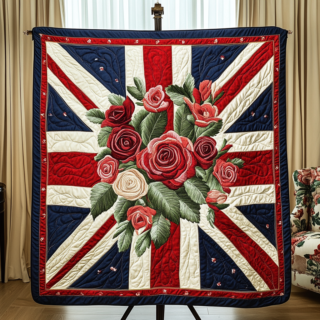 Royal Union Quilted Blanket Sofa Couch Throw Blanket Gifts For England Lovers - Marykun