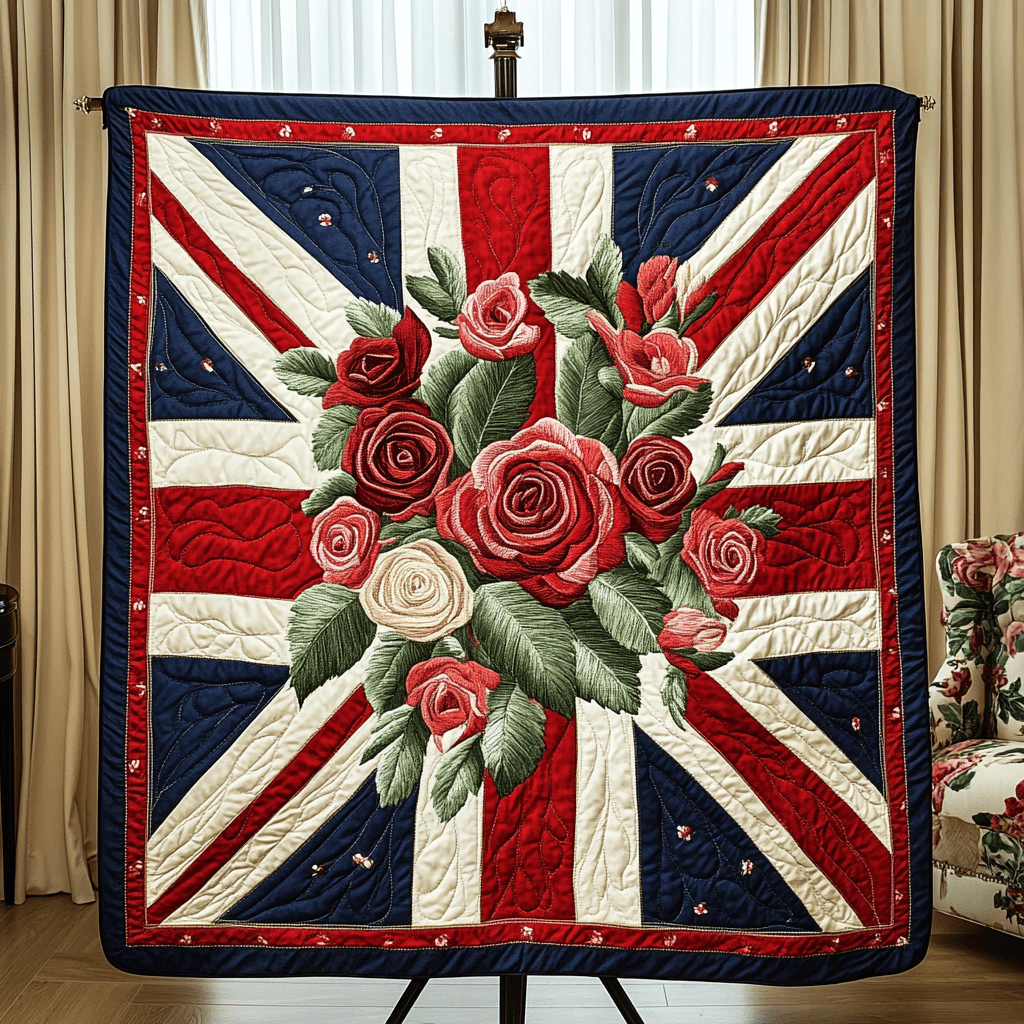 Royal Union Quilted Blanket Sofa Couch Throw Blanket Gifts For England Lovers - Marykun