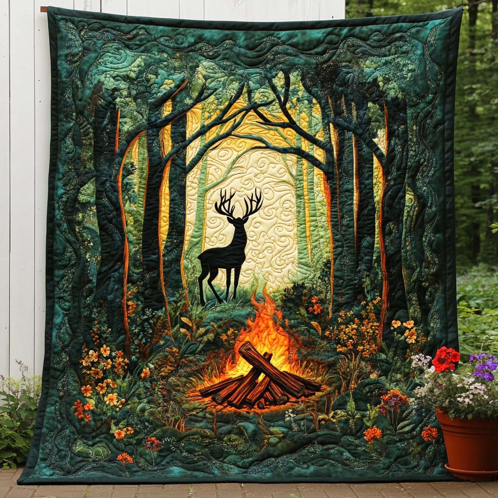 Rustic Deer Life Quilted Blanket Christmas Room Decor Gifts For Deer Hunters - Marykun