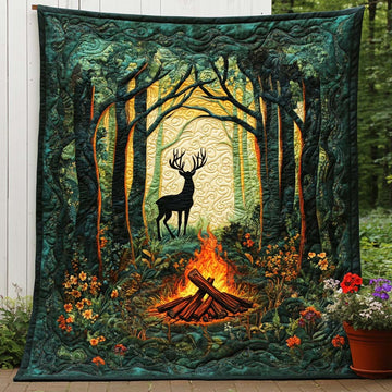 Rustic Deer Life Quilted Blanket Christmas Room Decor Gifts For Deer Hunters - Marykun
