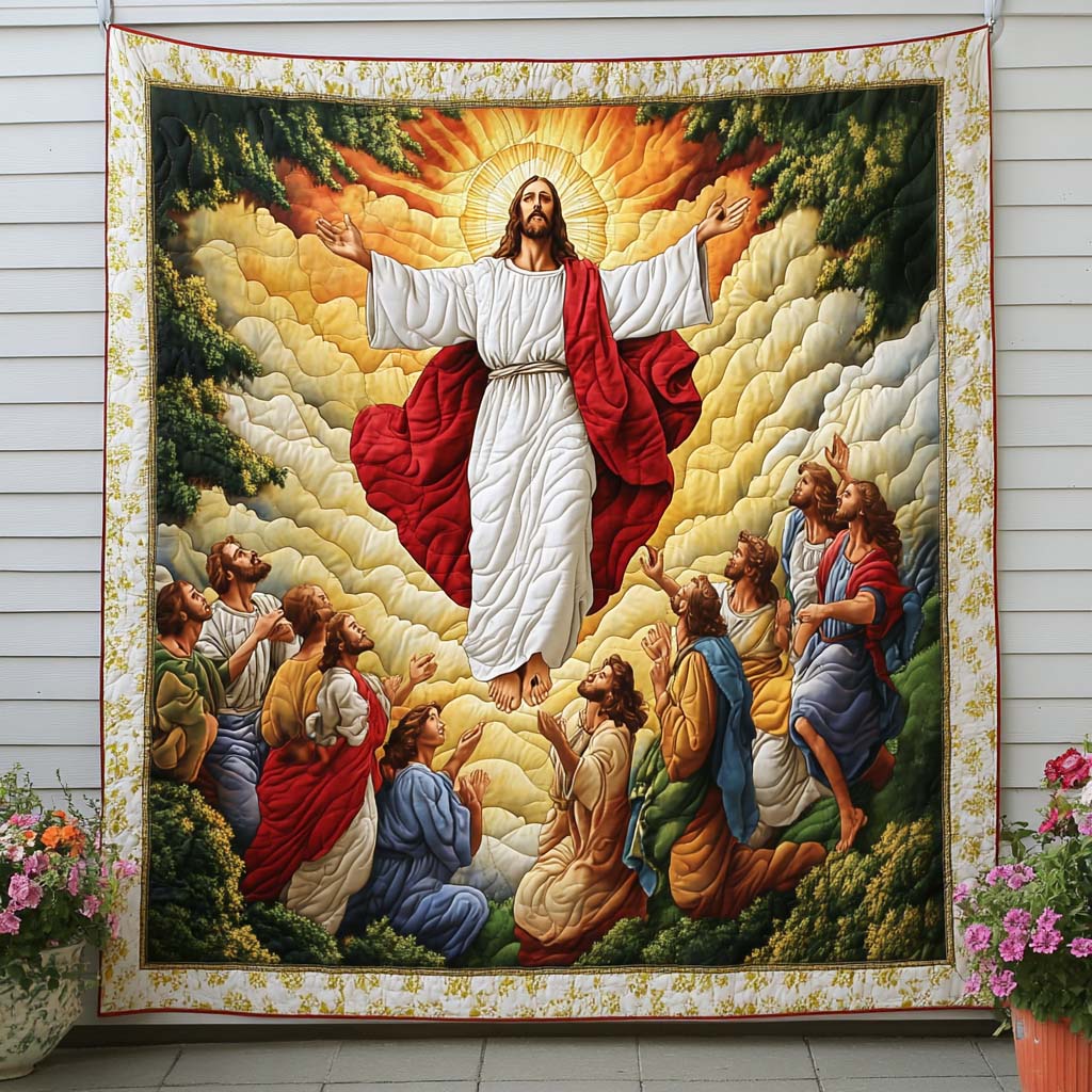 Sacred Path Quilted Blanket Christmas Bedroom Decor Religious Gift Ideas - Marykun