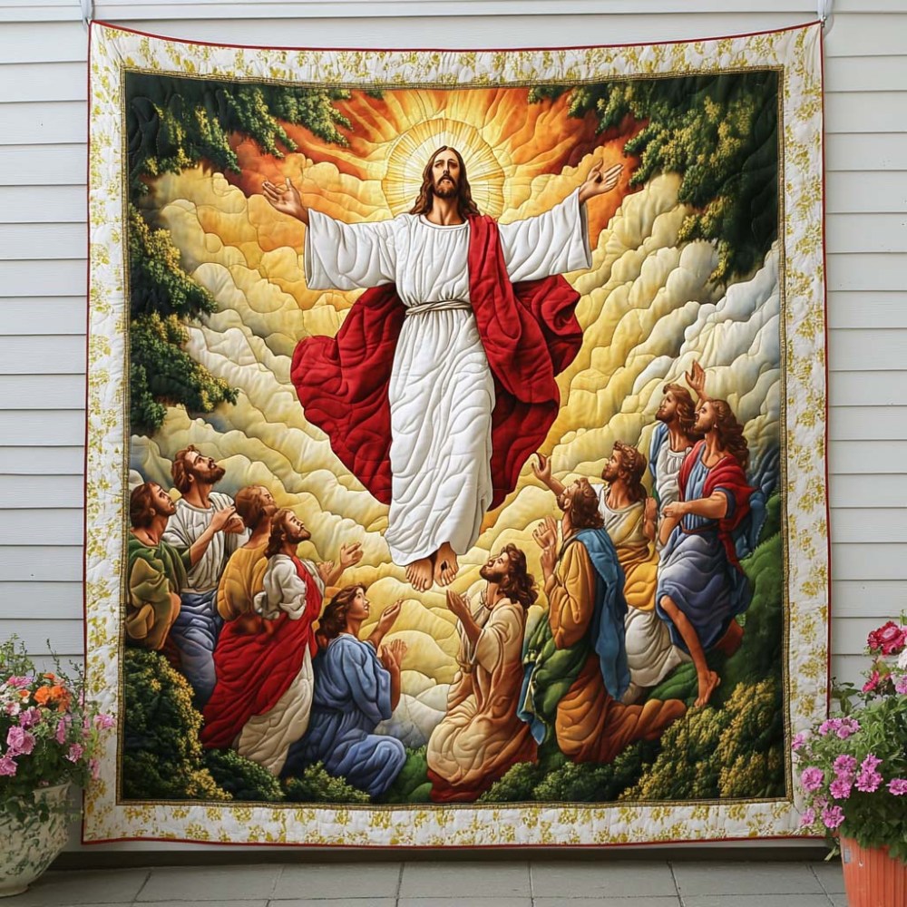 Sacred Path Quilted Blanket Christmas Bedroom Decor Religious Gift Ideas - Marykun