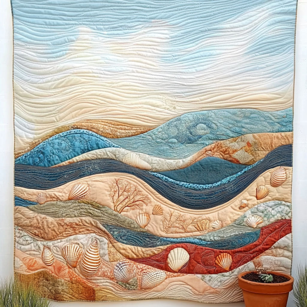 Sandy Breeze Quilted Blanket Sofa Couch Throw Blanket Cat Presents For Christmas - Marykun