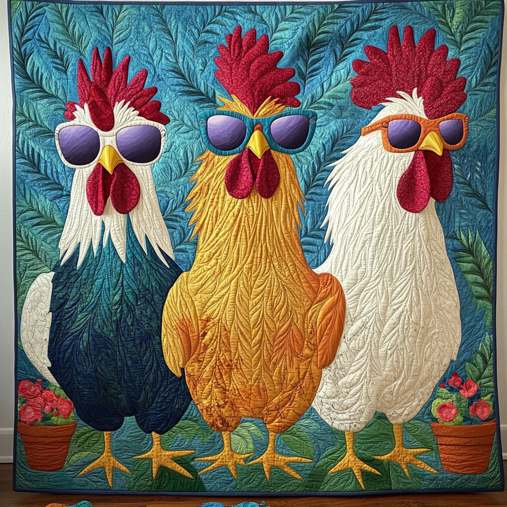 Sassy Hen Crew Quilted Blanket Christmas Holiday Gift Ideas For Chicken Owners - Marykun