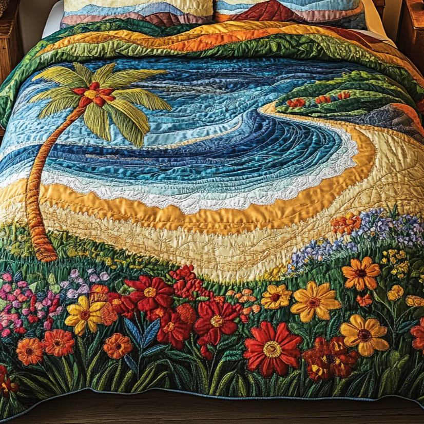 Sea Melody Quilted Blanket Sofa Couch Throw Blanket Gifts For People Love Elephant - Marykun