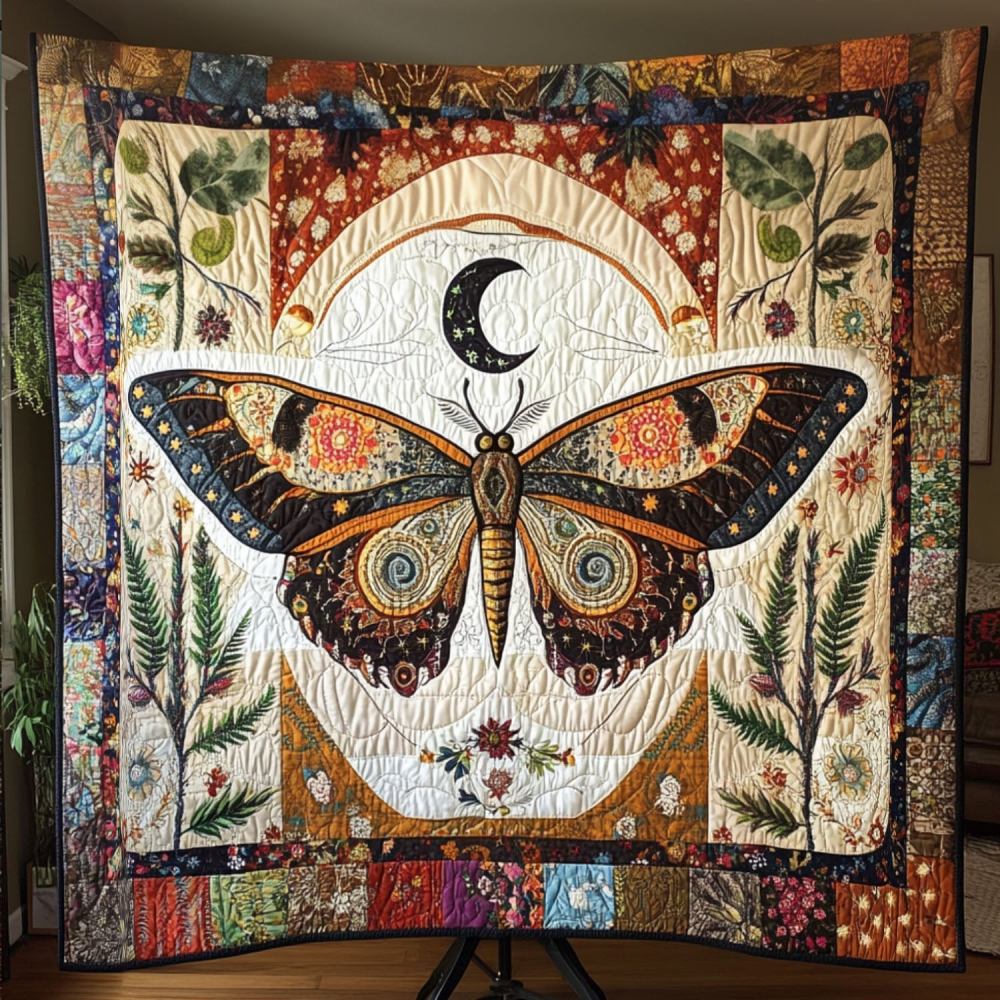 Shadowed Wings Quilted Blanket Best Couch Throw Blanket Butterfly Presents - Marykun