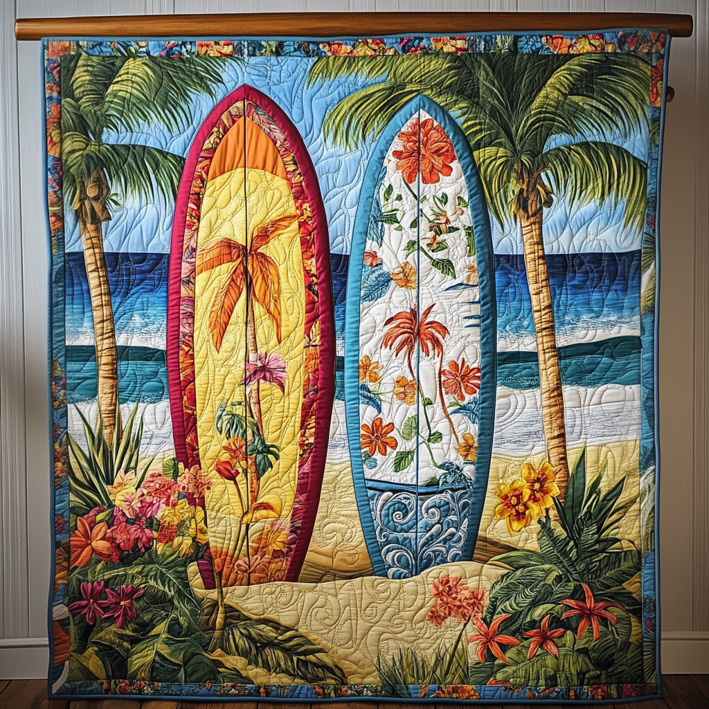 Shell Shoreline Quilted Blanket Holiday Throw Blanket Best Gifts For Beach Lovers - Marykun
