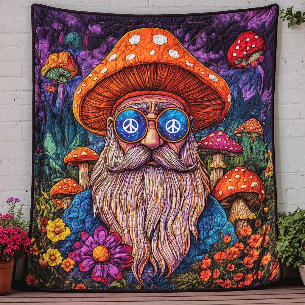 Shroom Sage Quilted Blanket Bed Room Decor Elephant Themed Gifts - Marykun
