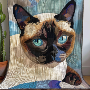 Siamese Cat Dreams Quilted Blanket Winter Decor Blanket Unique Elephant Themed Gifts - Marykun