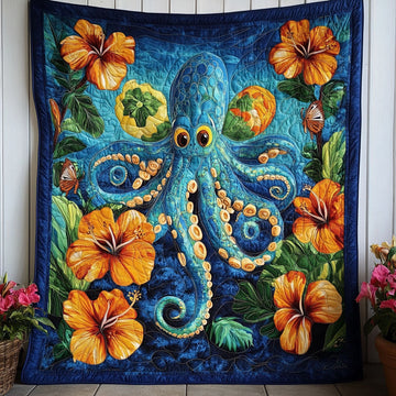 Silent Curls Quilted Blanket Christmas Room Decor Unique Octopus Gifts - Marykun