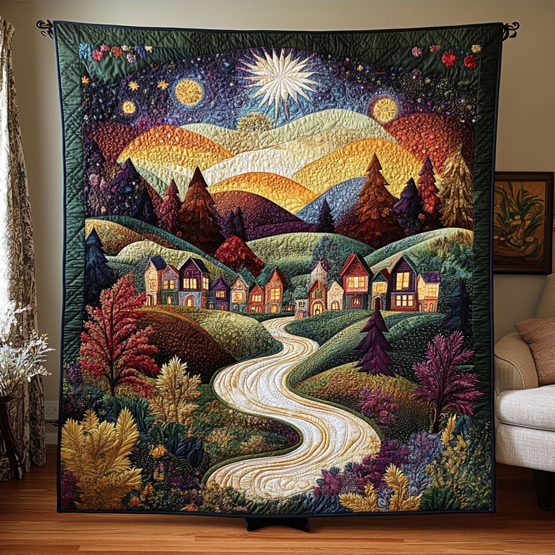 Sleepy Meadow Quilted Blanket Sofa Couch Throw Blanket Bear Gifts For Men - Marykun