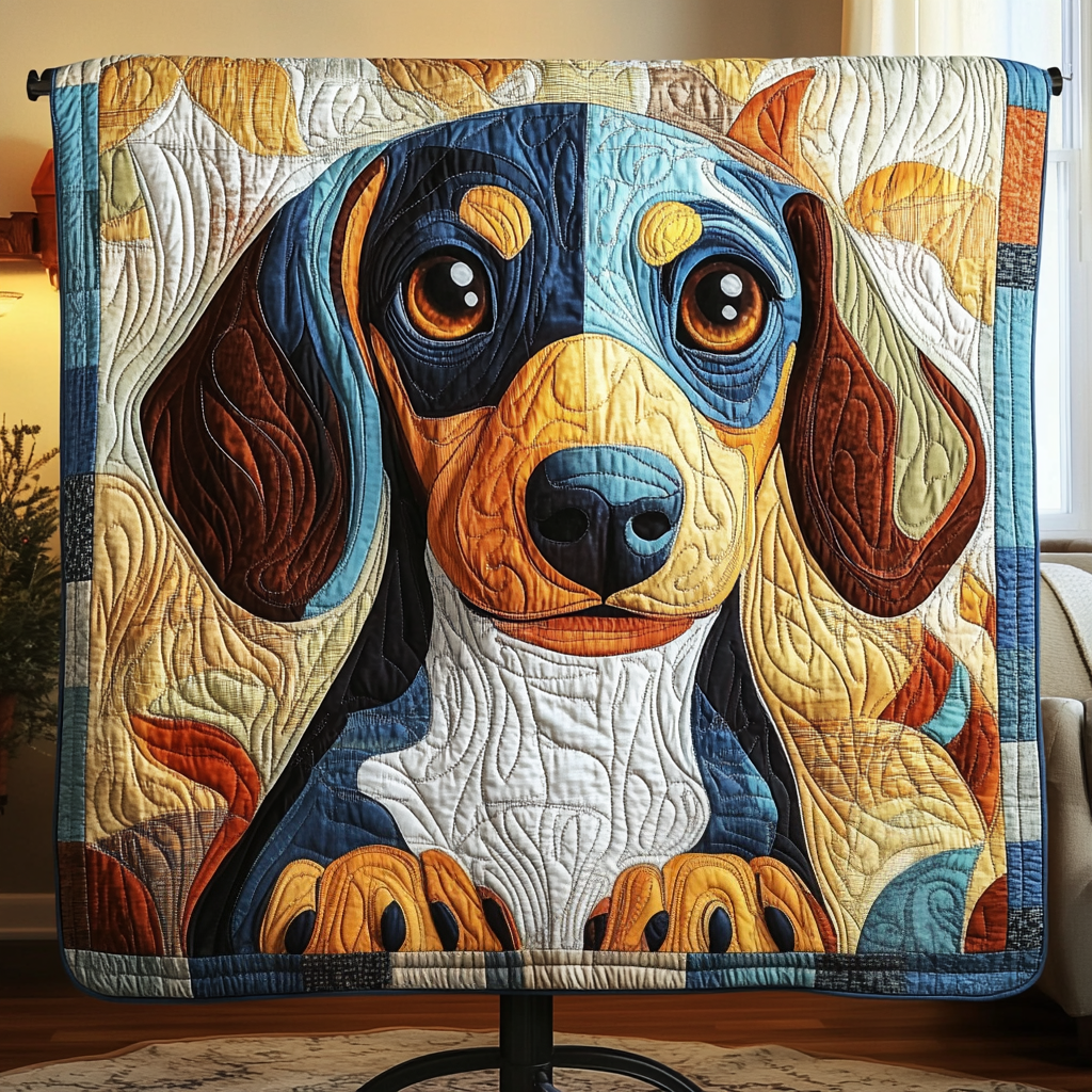 Snuggle Buddy Quilted Blanket Bedroom Xmas Decor Dachshund Related Gifts - Marykun